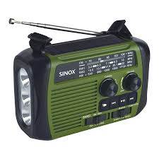 Sinox SXL5500 Bluetooth nødradio - Dynamo- og solcelle-radio - Nødradio